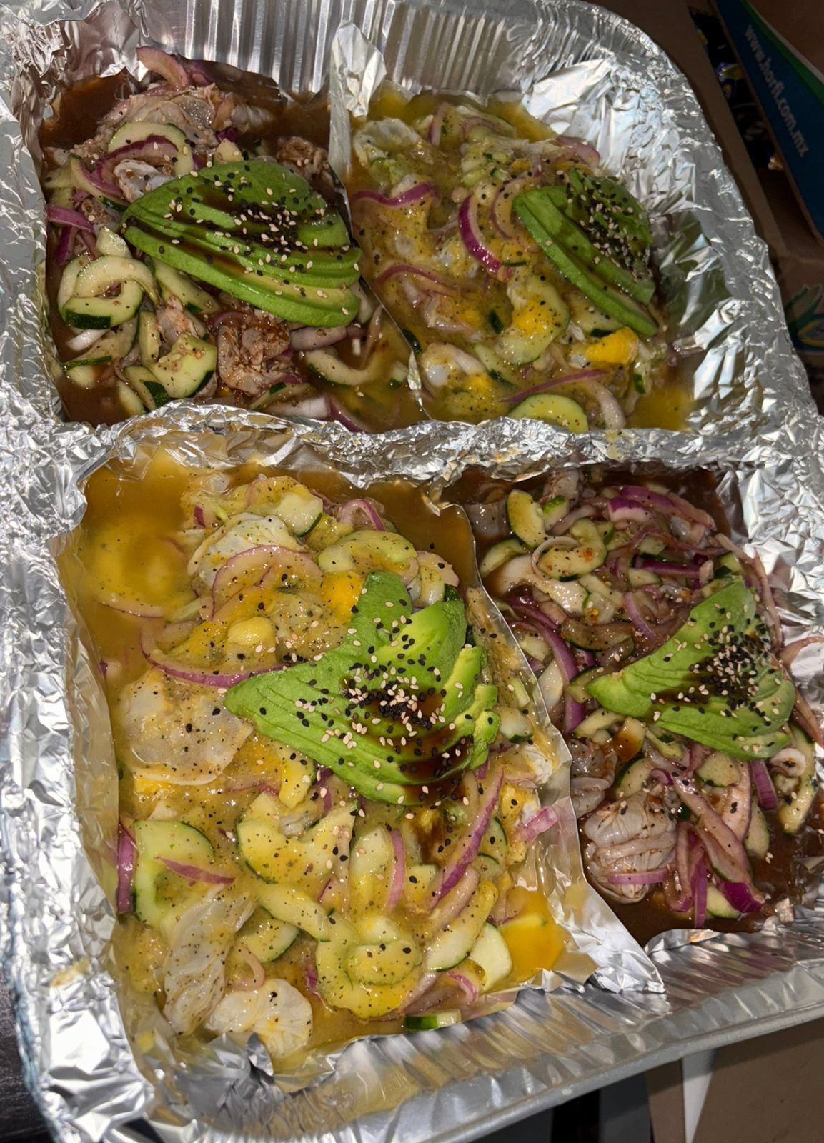 Variedad de aguachiles